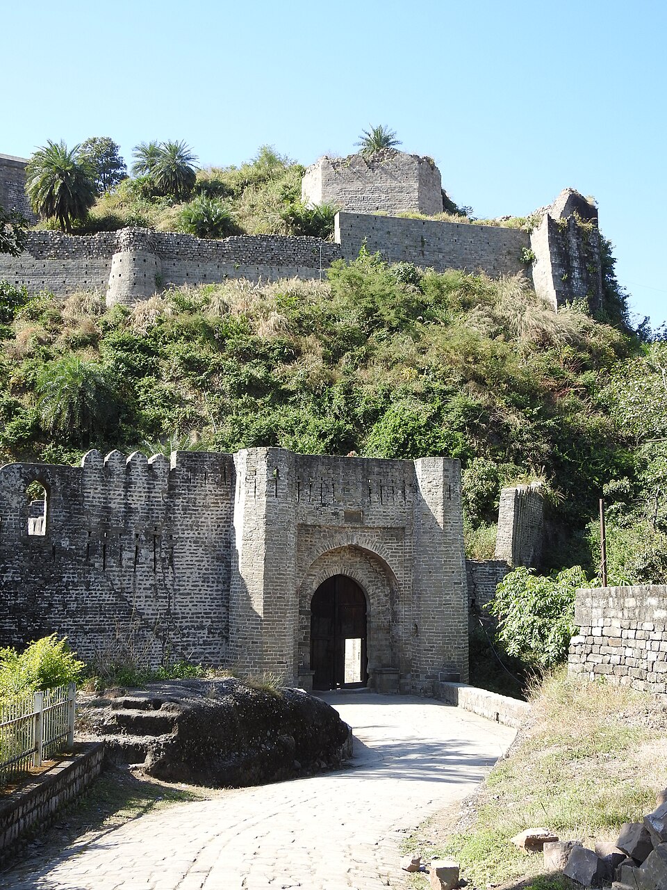 Historic ramparts of Kangra Fort