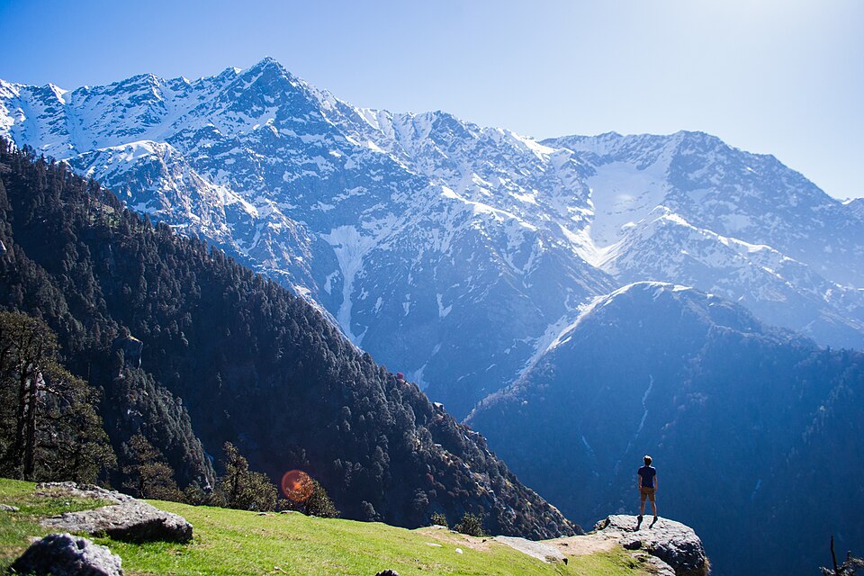 Upper Dharamshala and McLeod Ganj nestled amidst alpine deodar ridges